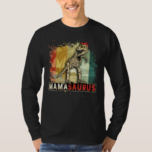 Salty Mamasaurus Dinosaur Skeleton Retro Beach Mot T-Shirt