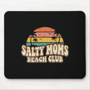 Salty Mom Beach Club Trocal Retro Groovy Sonnenunt Mousepad