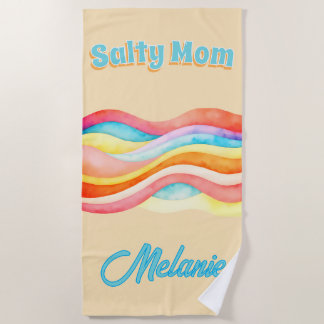 Salty Mom Coastal Summer Vibes Strandtuch