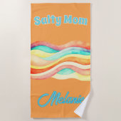 Salty Mom Coastal Summer Vibes Strandtuch (Vorderseite)