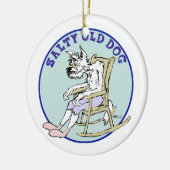 Salty Old Dog Keramikornament (Links)