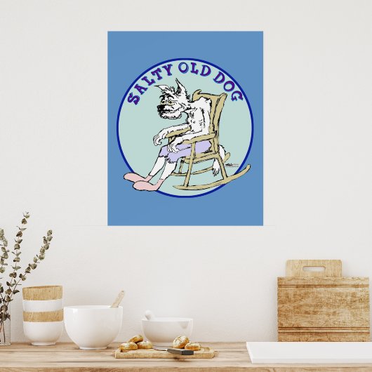 Salty Old Dog Poster (Küche)