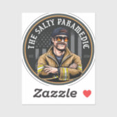 Salty Paramedic HD Black Sticker (Blatt)