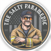 Salty Paramedic HD Black Sticker (Vorderseite)
