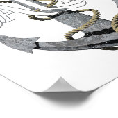 Salty Pirate Skull and Anchor Poster (Ecke)