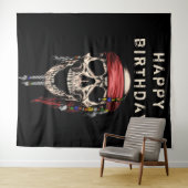 Salty Pirate Skull Hintergrund Wandteppich (Beispiel (Horizontal))