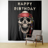 Salty Pirate Skull Hintergrund Wandteppich (Beispiel)