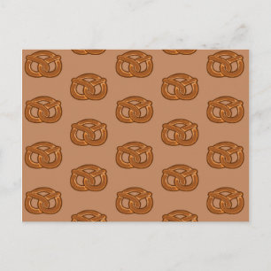Salty Pretzels Liebhaber von Food Bakers Loop Form Postkarte