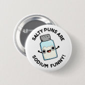 Salty Puns sind Natriumdodecylchemie Salzpuppe Button (Vorne & Hinten)