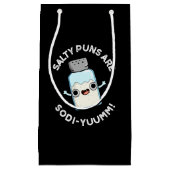 Salty Puns sind Sodi-yummm Funny Sodium Pun Dark B Kleine Geschenktüte (Vorderseite)