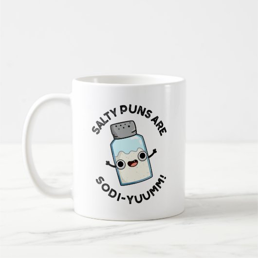 Salty Puns sind Sodi-yummm Funny Sodium Pun Kaffeetasse (Links)