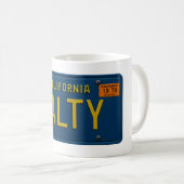 Salty -Retro 1969 California License Plate Graphic Kaffeetasse (VorderseiteRechts)