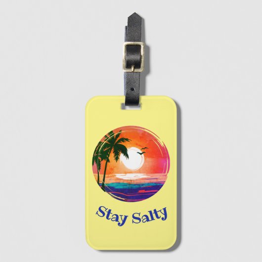Salty Retro Summer bleibe Gepäckanhänger (Vorderseite Vertikal)