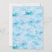 Salty sea blue watercolor - Einladung (Rückseite)