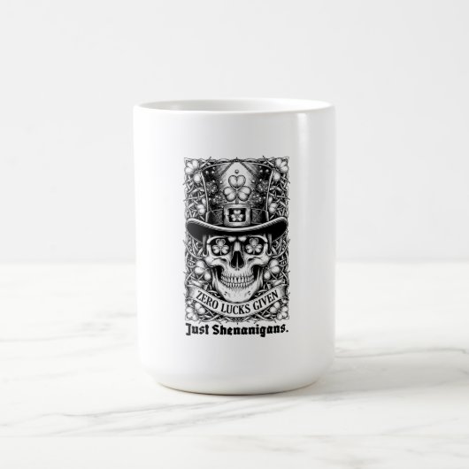 Salty Shamrock Skull T-Shirt Kaffeetasse (Mittel)