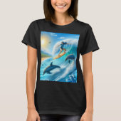 Salty Sisterhood Trio Girls Beach Walk Surfer T-Shirt (Vorderseite)