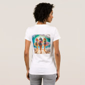 Salty Sisterhood Trio Girls Beach Walk Surfer T-Shirt (Schwarz voll)