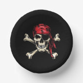 Salty Skull Pirate Themenparty Pappteller (Vorderseite)