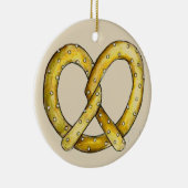 Salty Soft Pretzel New York City Street Food Keramik Ornament (Rechts)