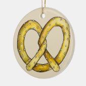 Salty Soft Pretzel New York City Street Food Keramik Ornament (Links)