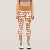 Salty Soft Pretzel Niedliches Muster Capri Leggings (Vorderseite)