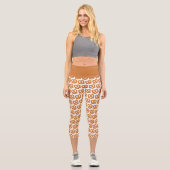 Salty Soft Pretzel Niedliches Muster Capri Leggings (Vorderseite)