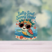 Salty Soul Sunny Heart Turtle Summer Acrylschild (Neutral)