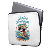 Salty Soul Sunny Heart Turtle Summer Laptopschutzhülle (Vorderseite Links)