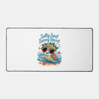 Salty Soul Sunny Heart Turtle Summer Schreibtischunterlage