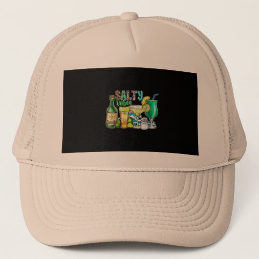 Salty Summer Vibes Drink Tequila Truckerkappe (Vorderseite)