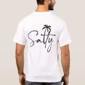 Salty Summer Vibes Palm Tree T-Shirt (Rückseite)