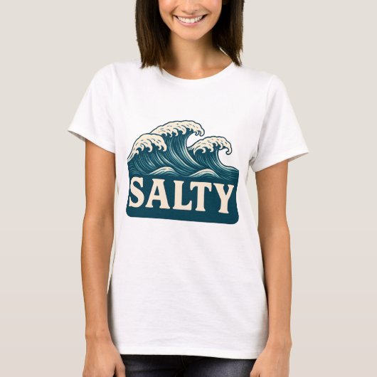 Salty Teal Blue Surf Beach Waves | Coastal Life T-Shirt (Vorderseite)