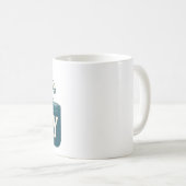 Salty Teal Blue Surf Beach Waves Nautical Coastal Kaffeetasse (VorderseiteRechts)