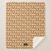 Salty Twisted Brot Bretzels Muster, eigene Initial Sherpadecke (Vorderseite)