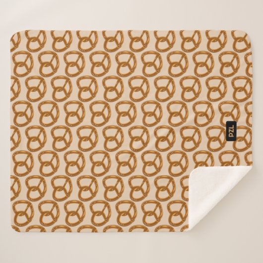 Salty Twisted Brot Bretzels Muster, eigene Initial Sherpadecke (Vorderseite (Horizontal))