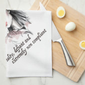 Salty und Defiant Geschirrtuch (Viertel Falte)