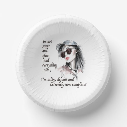 Salty und Defiant Pappteller (Vorderseite)