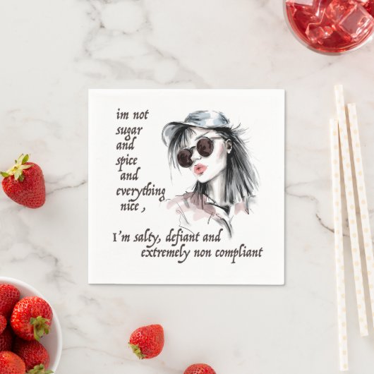 Salty und Defiant Serviette (Beispiel)