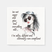 Salty und Defiant Serviette (Vorderseite)