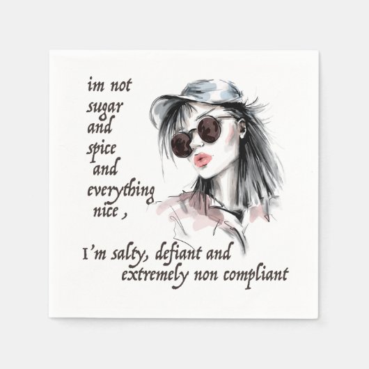 Salty und Defiant Serviette (Vorderseite)