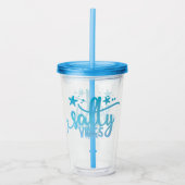 Salty Vibes Insulated Beach Tumbler Acryltrinkbecher (Vorderseite)