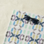 Salty Watercolor Pastel Colors On Cloud White Strandtuch (Beispiel)