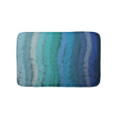 Salty Waves an der Küste auf schwarz Badematte (Vorderseite)