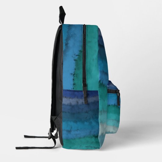 Salty Waves an der Küste auf schwarz Bedruckter Rucksack (Links)