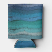 Salty Waves an der Küste auf schwarz Dosenkühler (Vorderseite)