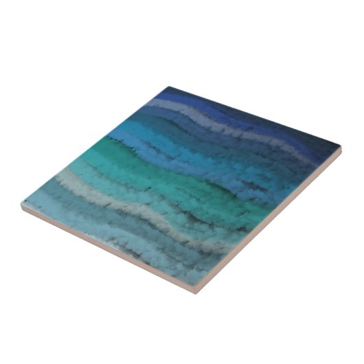 Salty Waves an der Küste auf schwarz Fliese (Seite)