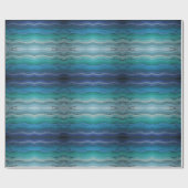 Salty Waves an der Küste auf schwarz Geschenkpapier (Flach)