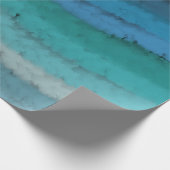 Salty Waves an der Küste auf schwarz Geschenkpapier (Ecke)