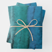 Salty Waves an der Küste auf schwarz Geschenkpapier Set (Beispiel)