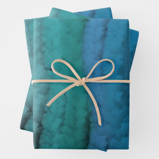 Salty Waves an der Küste auf schwarz Geschenkpapier Set (Beispiel)